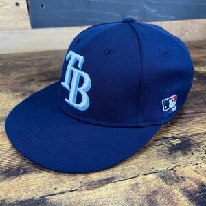 Tampa Bay Rays Logo OC Maverick Fitted  Hat Cap S/M